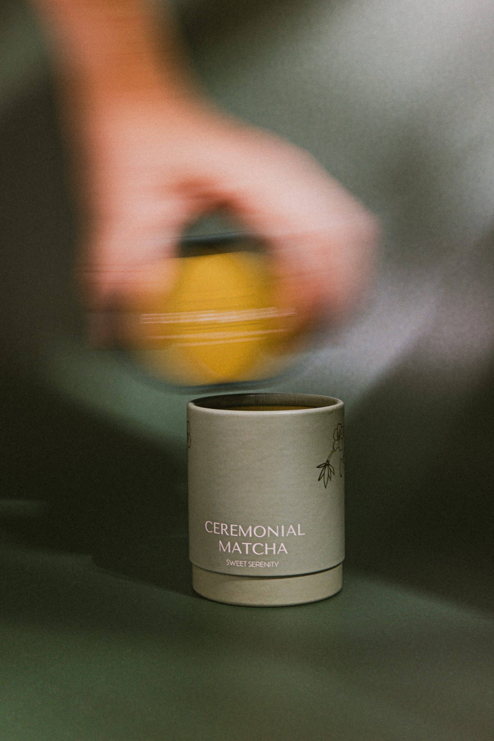 matcha brand packaging model lifestyle